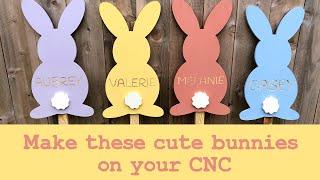 Easter plywood bunny cutouts - Easter craft cut on CNC - XCarve - DIY Woodworking