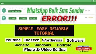 How to resolve an error issue in WA Sender || Free WhatsApp Marketing Software || Your Help Buddy