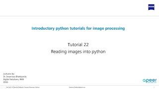 Tutorial 22 - Reading images into Python