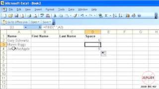 Excel: Splitting First and Last Names in a Cell into Two Separate Cells