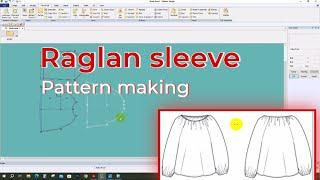 Gerber tutorial  how to raglan sleeve pattern making  -CAD