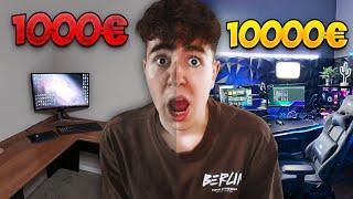 1.000€ vs 10.000€ Gaming Setup!