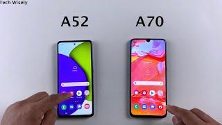 SAMSUNG A52 vs A70 Speed Test