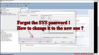 [ORACLE] - How to reset forgot SYS password?