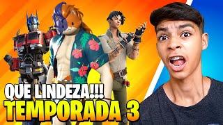 TEMPORADA 3 DO FORTNITE! MATO, MOICANOS E MUITO MAIS! 