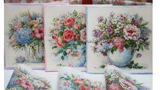 Decoupage on canvas for beginners Tutorial Canvas Ideas