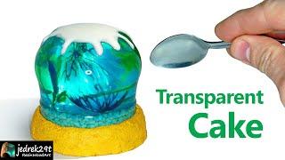 Taste Transparent Cake with Underwater World / Resin Art