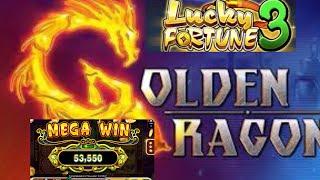 GOLDEN DRAGON LUCKY FORTUNE 3 BONUSES COMPILATION MAX BET