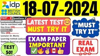 IELTS Listening Practice Test 2024 with Answers | 18.07.2024 | Test No - 501