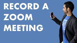HOW TO RECORD A ZOOM MEETING ON LAPTOP [MAC Or PC]