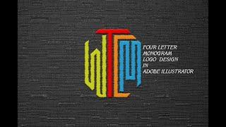 Four-letter logo Design Process in  Adobe Illustrator/ Logo Design/ HLGRAPHICS