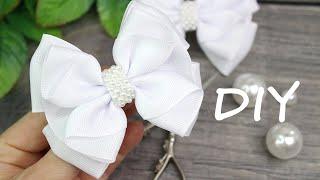 DIY Ribbon bow / Как сделать бант из лент / Мастер-класс бантик