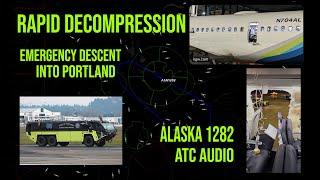 Alaska 1282 Rapid Decompression | Emergency Descent at KPDX | ATC and ARFF Audio