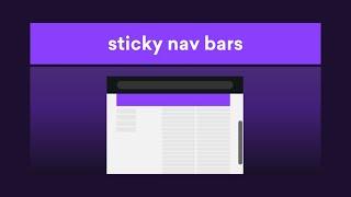 Pure CSS: Sticky Header Scrolling Divs and Navbars