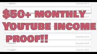 $50 a month passive income from youtube over 6 years