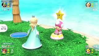 Mario Party Superstars Yoshi's Tropical Island Daisy vs Luigi , Peach & Rosalina