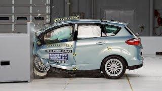 2014 Ford C-Max Hybrid driver-side small overlap IIHS crash test