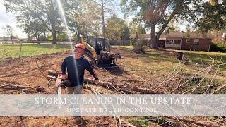 Tree cleanup from Hurricane Helene