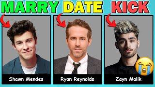 Would You Rather | Male Celebrity Edition - DATE, MARRY & KICK!!!