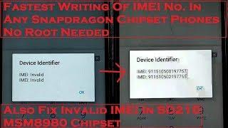 Fastest Writing Of IMEI No. In Any Snapdragon Chipset Phones No Root Needed 100% Working[HINDI]|2019