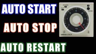 How to Auto Start /Auto stop and Auto reset Electrical circuit wiring diagram/drawing #Timer #wiring