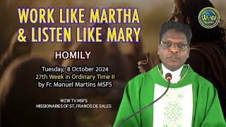 HOMILY |  8 OCTOBER 2024 | 27TH WEEK IN ORDINARY TIME II by Fr  Manuel MSFS #homily