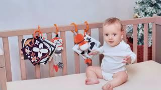 Tumama baby Black & white plush toys for newborns to visually stimulate