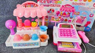 6 Minutes Satisfying with Unboxing Cute Pink Ice Cream Store Cash Register ASMR | Review Toys