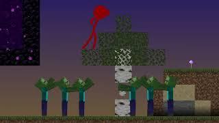 Minecraft Animation vs Stickman Discovery Minecraft | Zombies and Stickmans Figth