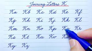 Cursive writing | Joining Letters | Capital letters K | Cursive handwriting practice | abcd | a to z