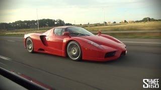 Decatted Ferrari Enzo - Cold Start, Flybys, Huge Revs and Convoy Driving