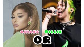 Are you a Billie fan or Ariana’s?|Celebrity Land