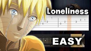 Naruto Shippuden - Loneliness - EASY Guitar tutorial (TAB)