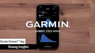 Garmin Support | Garmin Connect™ App | Insights