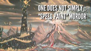 Speed Painting Mordor | How to Paint an Acrylic Landscape