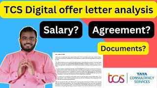 TCS Digital Offer Letter analysis | TCS digital in-hand salary | System Engineer(C1) OL Analysis |