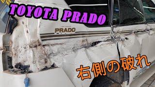 Comprehensive Restoration! Repairing Severe Three-Meter Long Crack on Toyota Prado's Right Side