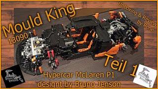 Genial | Hypercar McLaren P1 / Teil 1 | 3223 Teile Fazination in Orange & Schwarz | Mould King 13090