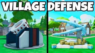 Defending A Village with The BEST Defenses in Roblox Village Defense Tycoon