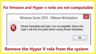 Fix "vmware workstation and hyper-v are not compatible"