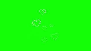 Animated drawing heart green screen effect