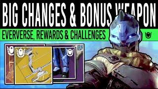 Destiny 2: HUGE UPDATE & BONUS WEAPON! Finale Prep, Exotic Changes, Eververse, Challenges (24th Jan)