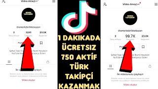 TikTok Takipçi Arttırma 1 Dakikada 750 Takipçi Kasma TikTok Takipçi Hilesi