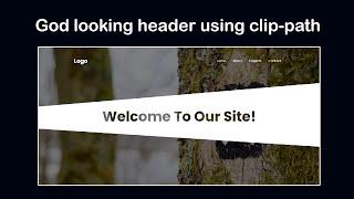 Make a cool home page using clip-path in 4 minutes | CSS Tutorial