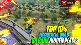 TOP 10 HIDDEN PLACES IN BERMUDA | BR Rank Push Trick | Garena Free Fire | Free Fire India