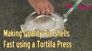 Making Quality Pie Shells Fast Using a Tortilla Press - Increasing Pie Production Tricks!!!