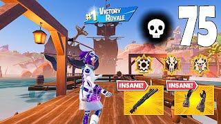 75 Elimination Solo Vs Squads "Zero Build" Gameplay Wins (Fortnite chapter 5)