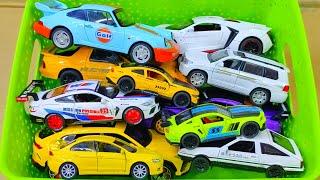 A Box Full Of Diecast Cars, Rolls Royce, Lamborgini, Ferarri, Lexus, Civic, Peugeot, Jeep, Fs22 #B71