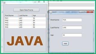 JAVA - How To Add Row To JTable From Another JFrame In Java NetBeans [ With Source Code ]