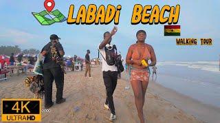  Beach Life in Accra-Ghana. [4K] LABADI BEACH Relaxing Virtual walking Tour